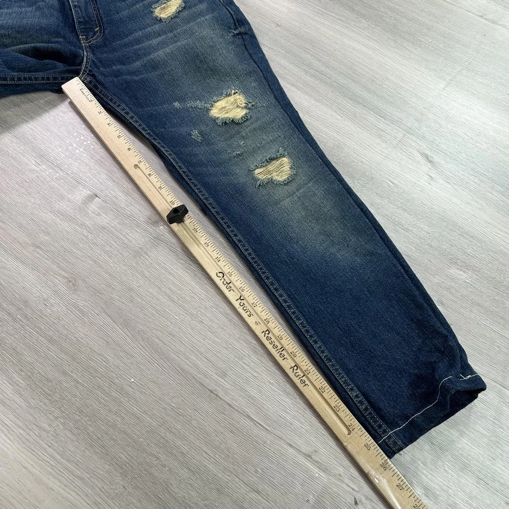 Levis 511 Jeans Mens 33x26 Blue Distressed Slim Fit‎ Denim Ripped Stretch Pants